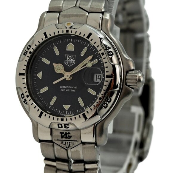 Tag Heuer 29mm Ladies 6000 Series Professional Blue Dial SS Watch - Picture 6 of 8